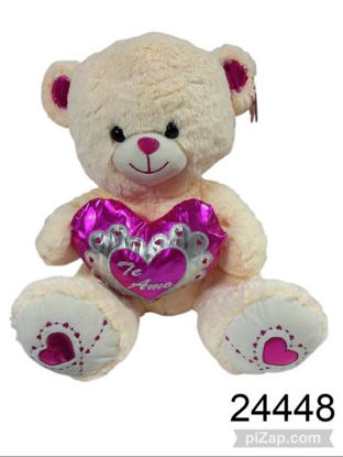 Imagen de PELUCHE OSO C/CORAZON 52CM 11.25
